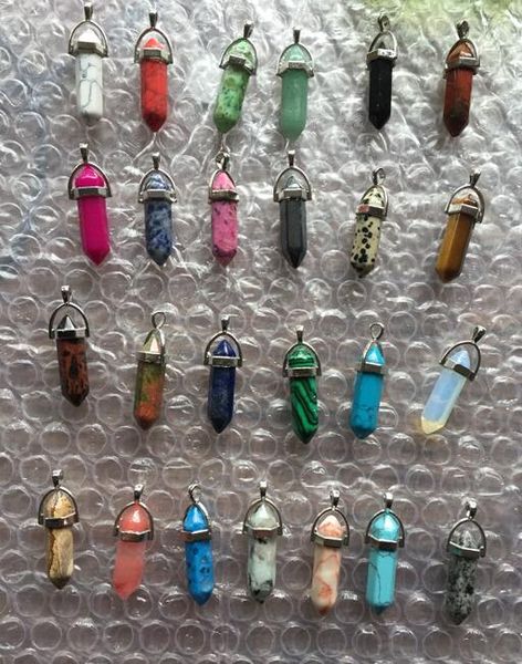 fashion natural stone crystal hexagonal prism chakra healing pendants charms for women crystal pendant necklace accessories mixed 24 colors, Silver
fashion natural stone crystal hexagonal prism chakra healing pendants charms for women crystal pendant necklace accessories mixed 24 colors, Silver