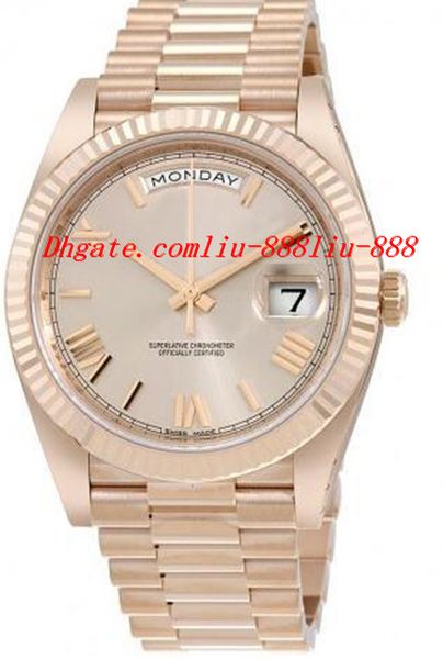 luxury watches 40 sundust dial 18k everose gold automatic movement men's watch mens watch wrist watches, Slivery;brown
luxury watches 40 sundust dial 18k everose gold automatic movement men's watch mens watch wrist watches, Slivery;brown