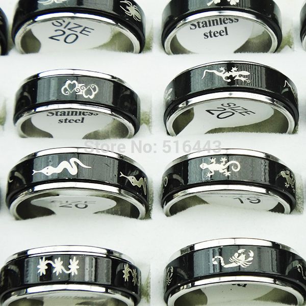 new 50pcs fashion cool double layer spin black 316l stainless steel men womens bulk rings wholesale jewelry lots a-361, Golden;silver
new 50pcs fashion cool double layer spin black 316l stainless steel men womens bulk rings wholesale jewelry lots a-361, Golden;silver