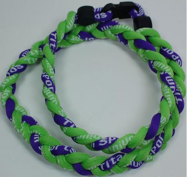 promotion - 400pcs/lot baseball sports titanium 3 rope braided green green purple ge necklace rt057, Golden;silver
promotion - 400pcs/lot baseball sports titanium 3 rope braided green green purple ge necklace rt057, Golden;silver