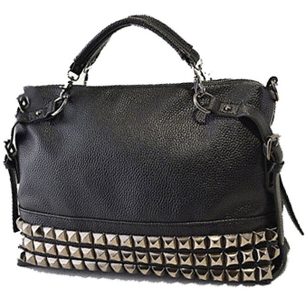 wholesale- products sell like cakes rivet women bag leather handbag shoulder bag fashion messenger bag 2 colors are available
wholesale- products sell like cakes rivet women bag leather handbag shoulder bag fashion messenger bag 2 colors are available