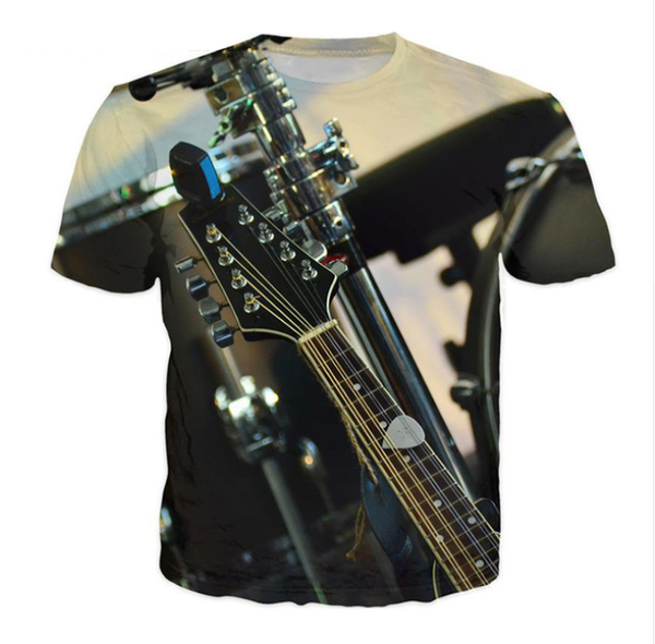 summer style fashion mens/womens guitar funny 3d print casual t-shirt abcq00176, White;black
summer style fashion mens/womens guitar funny 3d print casual t-shirt abcq00176, White;black
