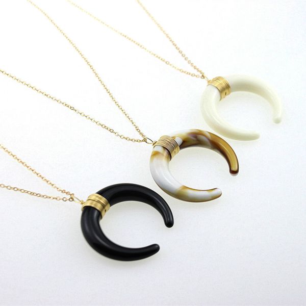 crescent moon pendant necklaces clavicle chain necklace jewelry for women ivory shaped alloy pendants 3 colors, Silver
crescent moon pendant necklaces clavicle chain necklace jewelry for women ivory shaped alloy pendants 3 colors, Silver