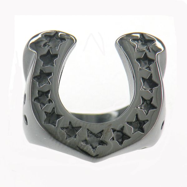 fanssteel stainless steel mens or womens black plating u shape journey star lucky horseshoe medallion ring gift 07w65b, Silver
fanssteel stainless steel mens or womens black plating u shape journey star lucky horseshoe medallion ring gift 07w65b, Silver