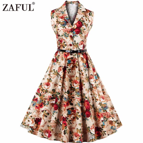 wholesale- zaful new women's floral print ball gown dress sleeveless with belt turn down collar slim waist belt wrap pleated dress, White;black
wholesale- zaful new women's floral print ball gown dress sleeveless with belt turn down collar slim waist belt wrap pleated dress, White;black