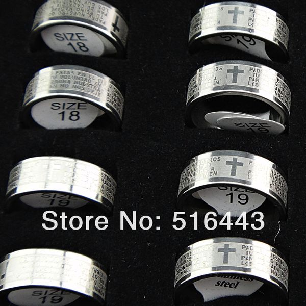 big promotion 50pcs wholesale jewelry 316l fine stainless steel silver religious cross scripture women mens rings a-694, Golden;silver
big promotion 50pcs wholesale jewelry 316l fine stainless steel silver religious cross scripture women mens rings a-694, Golden;silver