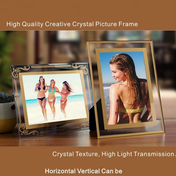 5-10 Inch High Quality Creative Crystal Picture Frame Crystal Texture High Light Transmission Horizontal Vertical Can Be Placed.
5-10 Inch High Quality Creative Crystal Picture Frame Crystal Texture High Light Transmission Horizontal Vertical Can Be Placed.