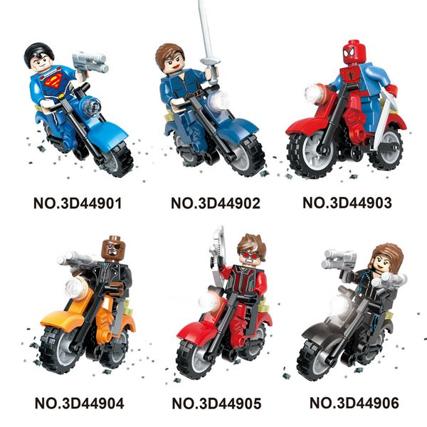 Mini figure motorcycle uper man ninjial piderman building block baby brick toy kid gift from henzhen hipping
Mini figure motorcycle uper man ninjial piderman building block baby brick toy kid gift from henzhen hipping