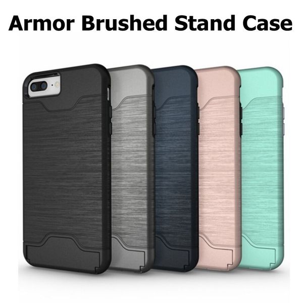 2 In 1 Shockproof Hybrid Armor Case Brushed Stand Holder Cover Credit Card Pocket Shell With Kickstand For Samsung S8 S8 Plus for iphone 7
2 In 1 Shockproof Hybrid Armor Case Brushed Stand Holder Cover Credit Card Pocket Shell With Kickstand For Samsung S8 S8 Plus for iphone 7
