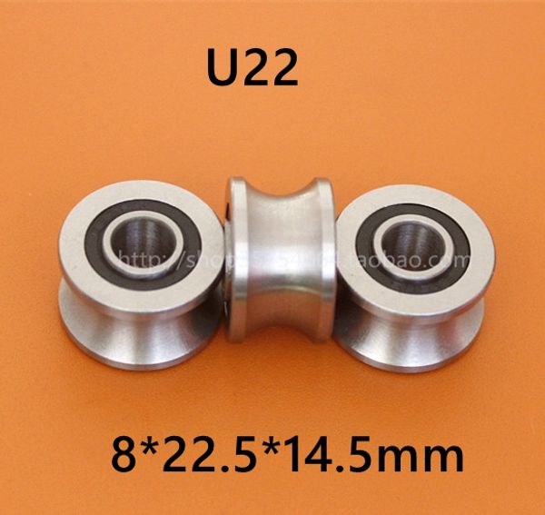 10pcs u22 abec-5 8mm v / u groove pulley bearings 8*22.5*14.5*13.5 mm u groove roller wheel ball bearing
10pcs u22 abec-5 8mm v / u groove pulley bearings 8*22.5*14.5*13.5 mm u groove roller wheel ball bearing