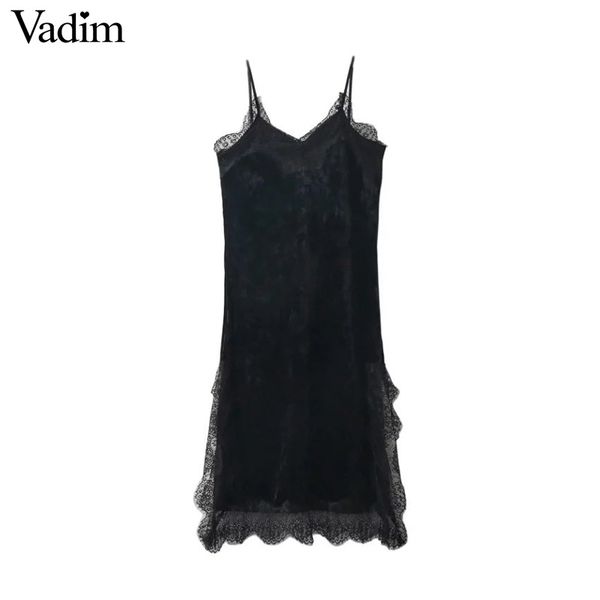 wholesale- women velvet lace patchwork v neck spaghetti strap dress female summer vintage sleeveless dresses vestido qz2643, White;black
wholesale- women velvet lace patchwork v neck spaghetti strap dress female summer vintage sleeveless dresses vestido qz2643, White;black