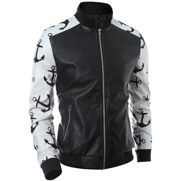 wholesale- new style mens faux fux leather jacket male coat red white sleeve patchwork designs stand collar slim fit motorcycle jackets men, Black;brown
wholesale- new style mens faux fux leather jacket male coat red white sleeve patchwork designs stand collar slim fit motorcycle jackets men, Black;brown