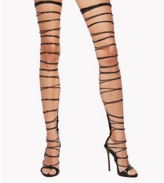 2017 summer over knee high boots print leather gladiator sandals boots women lace up booties mujer botas thin heel cuts out party shoes, Black
2017 summer over knee high boots print leather gladiator sandals boots women lace up booties mujer botas thin heel cuts out party shoes, Black