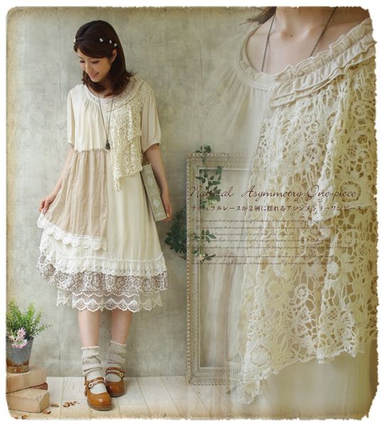 wholesale- forest girl style ruffle loose plus size lace patchwork asymmetrical dress double layer mori girl vantage dress novelty, White;black
wholesale- forest girl style ruffle loose plus size lace patchwork asymmetrical dress double layer mori girl vantage dress novelty, White;black