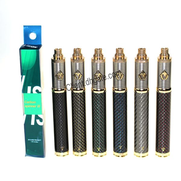 Vision Spinner 3 Battery 1650 Spinner III VV Battery Carbon Fiber Finished Variable Voltage 3.3~4.8V vs Vision Spinner 2 EGO EVOD
Vision Spinner 3 Battery 1650 Spinner III VV Battery Carbon Fiber Finished Variable Voltage 3.3~4.8V vs Vision Spinner 2 EGO EVOD