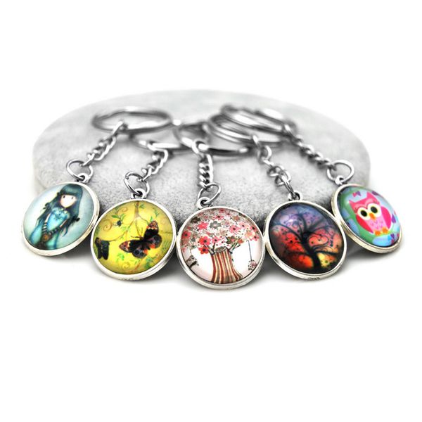 original new glass carbochon anime owl keychain women trinket tree key chain ring crystal flower keyring female jewelry souvenirs gift, Slivery;golden
original new glass carbochon anime owl keychain women trinket tree key chain ring crystal flower keyring female jewelry souvenirs gift, Slivery;golden