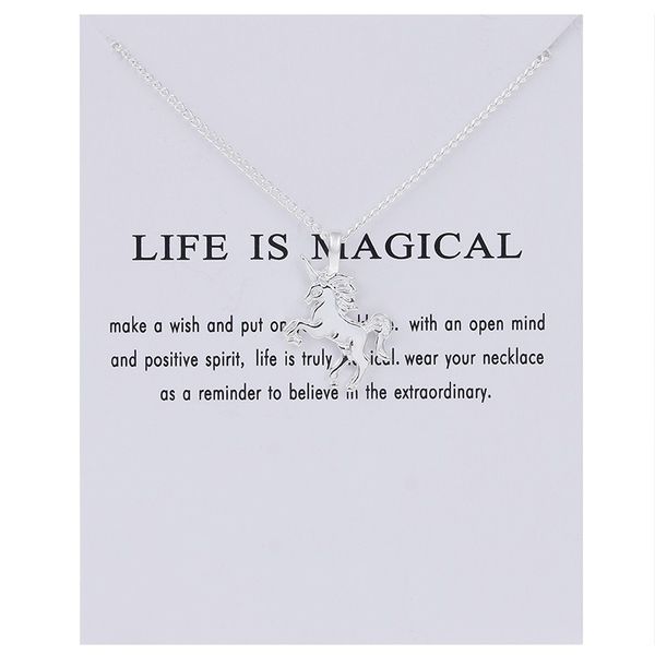 30pcs fairy tale unicorn necklace animal gold/silver pendant chain necklace jewelry wish card gift for women
30pcs fairy tale unicorn necklace animal gold/silver pendant chain necklace jewelry wish card gift for women