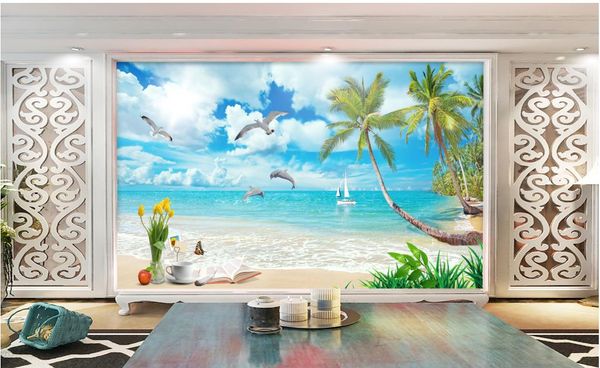 costom coconut sea view landscape picture tv wall mural 3d wallpaper 3d wall papers for tv backdrop
costom coconut sea view landscape picture tv wall mural 3d wallpaper 3d wall papers for tv backdrop