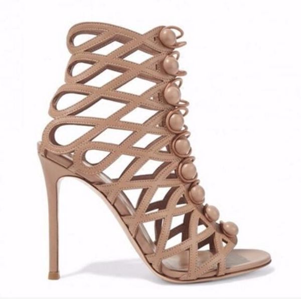 2017 new women summer boots cuts out caged booties mujer boats peep toe pom pom boots women thin heel nude color high heels boots, Black
2017 new women summer boots cuts out caged booties mujer boats peep toe pom pom boots women thin heel nude color high heels boots, Black