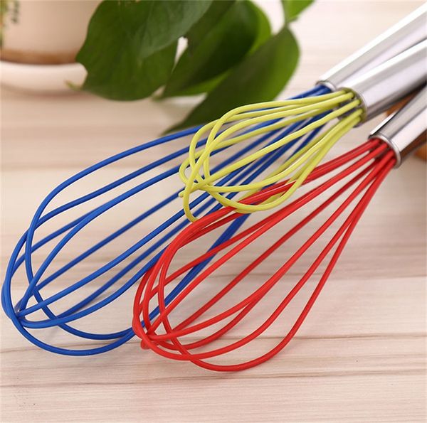 fashion 10 inch silicone manual egg whisk stainless steel handle stirrer kitchen tools cream stirrer ia645
fashion 10 inch silicone manual egg whisk stainless steel handle stirrer kitchen tools cream stirrer ia645