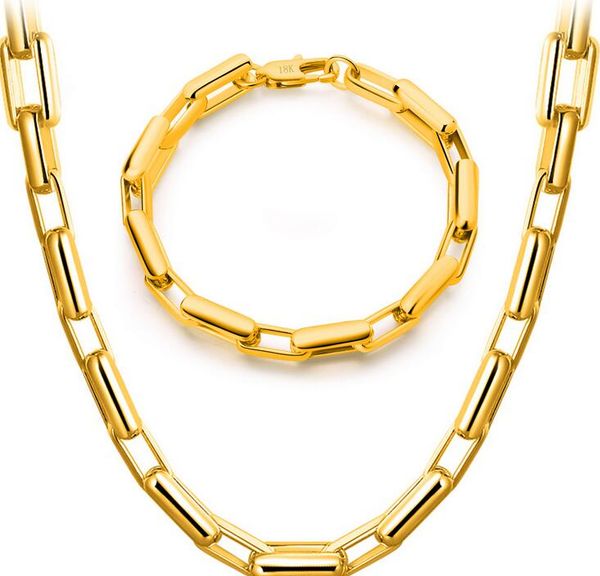 2017 mark 18k gold platings domineering rough mad necklace bracelet man woman 9mm gold bracelet necklace wedding jewelry set, Silver
2017 mark 18k gold platings domineering rough mad necklace bracelet man woman 9mm gold bracelet necklace wedding jewelry set, Silver