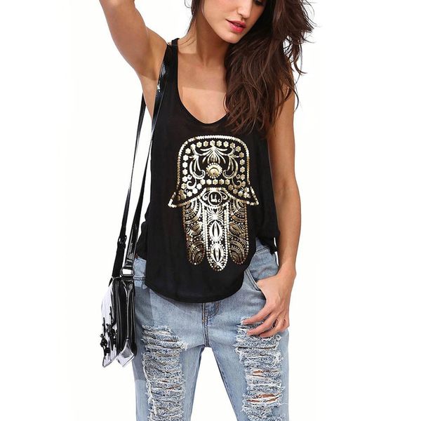 Wholesale-Hot Women Gold Hamsa Hand Print Vest Tops Loose Sleeveless Tanks Punk Tops free shipping
Wholesale-Hot Women Gold Hamsa Hand Print Vest Tops Loose Sleeveless Tanks Punk Tops free shipping