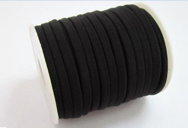 

черный 20 м 1roll 5 мм эластичный нейлон лайкра шнур, мягкий и толстый шнур, нейлон лайкра строка, подходит для изготовления браслетов, эластичный шнур
