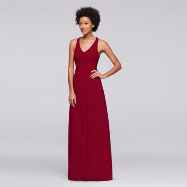 long bridesmaid dress with crisscross back w10974 v-neck chiffon wedding party dress evening dress formal dresses vestidos de festa, White;pink
long bridesmaid dress with crisscross back w10974 v-neck chiffon wedding party dress evening dress formal dresses vestidos de festa, White;pink