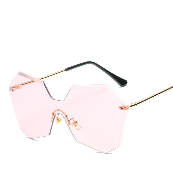 new fashion rimless sunglasses women brand designer 2017 new oversized pink lens metal frame vintage sun glasses for female uv400 ve037, White;black
new fashion rimless sunglasses women brand designer 2017 new oversized pink lens metal frame vintage sun glasses for female uv400 ve037, White;black