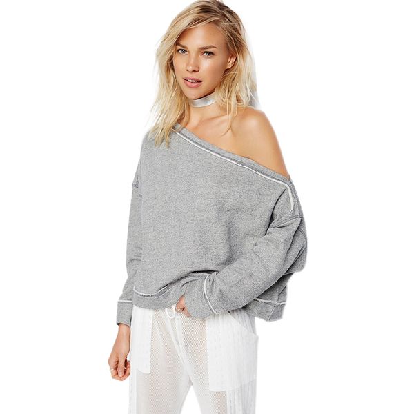 summer women fashion solid gray one shoulder raw hem relaxed sweatshirt loose long sleeve vintage sweatshirt, Black
summer women fashion solid gray one shoulder raw hem relaxed sweatshirt loose long sleeve vintage sweatshirt, Black