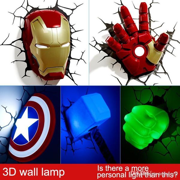 2017 marvel avengers led bedside bedroom living room 3d creative wall lamp decorated with light night light
2017 marvel avengers led bedside bedroom living room 3d creative wall lamp decorated with light night light