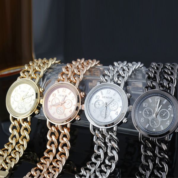 womens cowboy chain stainless steel watch band quartz wristwatch, Slivery;brown
womens cowboy chain stainless steel watch band quartz wristwatch, Slivery;brown