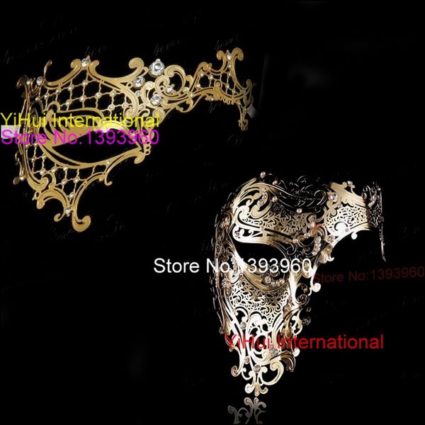 wholesale- black gold silver white man woman venetian mask masquerade metal couple masks skull face half halloween party masks
wholesale- black gold silver white man woman venetian mask masquerade metal couple masks skull face half halloween party masks