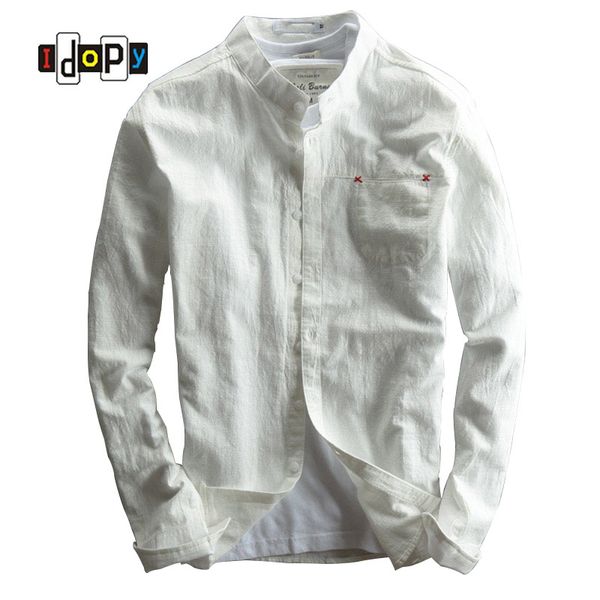 wholesale- spring autumn men`s casual linen cotton shirt long-sleeve slim fit breathable comfy stand collar shirt for men, White;black
wholesale- spring autumn men`s casual linen cotton shirt long-sleeve slim fit breathable comfy stand collar shirt for men, White;black
