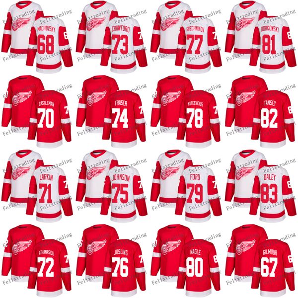 2017-2018 Season Detroit Red Wings 71 Dylan Larkin Andreas Athanasiou Cole Fraser Sean Josling Matt Ford Pat Nagle 83 Trevor Daley Jerseys
2017-2018 Season Detroit Red Wings 71 Dylan Larkin Andreas Athanasiou Cole Fraser Sean Josling Matt Ford Pat Nagle 83 Trevor Daley Jerseys