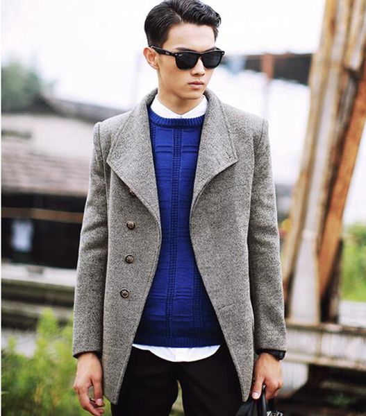 men's autumn/winter in europe and the new boutique han edition of high-grade woolen cloth of england trench coat / m-2xl, Black
men's autumn/winter in europe and the new boutique han edition of high-grade woolen cloth of england trench coat / m-2xl, Black