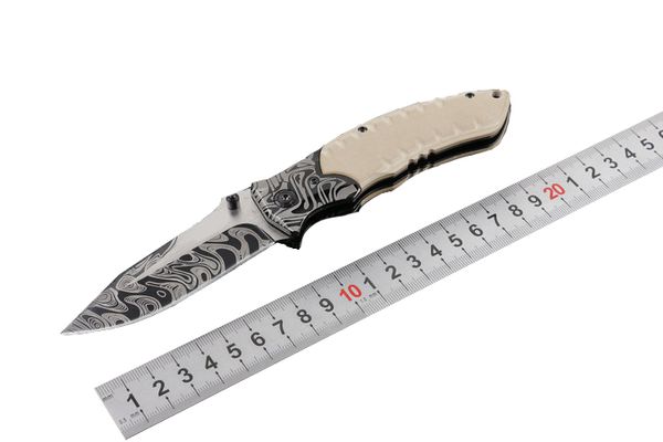 201706 F91 Folder EDC Folding Pocket Knife G10 Handle Damascus Pattern Straight Edge Blade 4.53 Inch Closed Survival Hunting Knife B128L
201706 F91 Folder EDC Folding Pocket Knife G10 Handle Damascus Pattern Straight Edge Blade 4.53 Inch Closed Survival Hunting Knife B128L