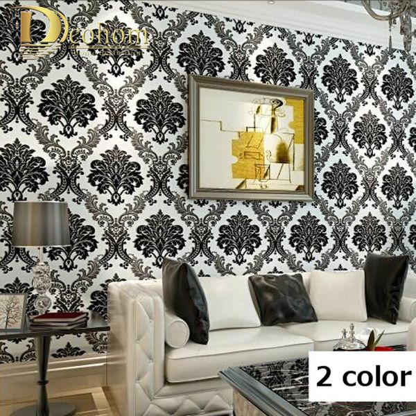 wholesale- modern high quality vintage european damask wallpaper rolls design flocking textured wall paper for background wall r362
wholesale- modern high quality vintage european damask wallpaper rolls design flocking textured wall paper for background wall r362