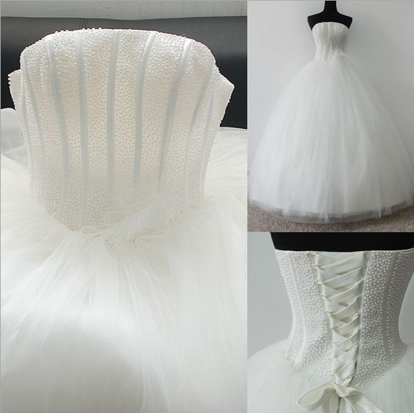 new real wedding dresses with beading elegant white/ivory ball gown bridal dress strapless vestidos de novia wedding gown
new real wedding dresses with beading elegant white/ivory ball gown bridal dress strapless vestidos de novia wedding gown
