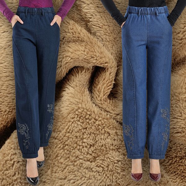 wholesale- women winter plus velvet jeans lady embroidery fleece trousers lantern jeans pants large size 29-38, Blue
wholesale- women winter plus velvet jeans lady embroidery fleece trousers lantern jeans pants large size 29-38, Blue