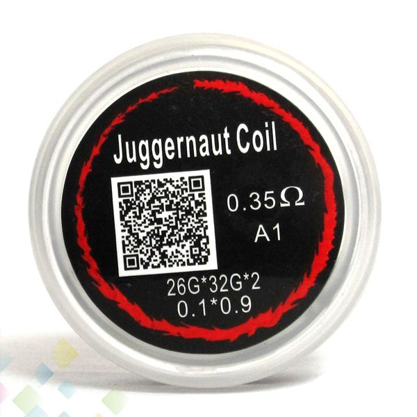 

Juggernaut Coil Heating Wires Resistance 0.35ohm sold by pc 26G*32G*2 Resistance Juggernaut Wire Fit RDA RBA E Cigarette DHL Free