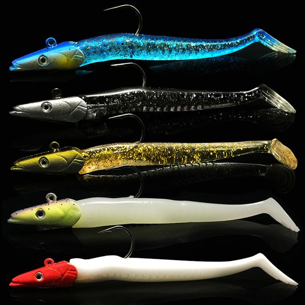 5-color 11cm 22g Lead Head Fish Silicone Lures Fishing Lure Soft Baits Fishing Hooks Fishhooks Single Hook Artificial Pesca Tackle
5-color 11cm 22g Lead Head Fish Silicone Lures Fishing Lure Soft Baits Fishing Hooks Fishhooks Single Hook Artificial Pesca Tackle