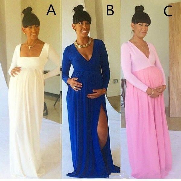 modern latest maternity evening dresses with side slit v-neck royal blue baby shower long sleeve pregnant dresses, Black;red
modern latest maternity evening dresses with side slit v-neck royal blue baby shower long sleeve pregnant dresses, Black;red