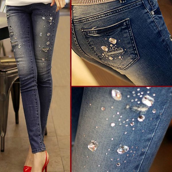 wholesale- new autumn skinny jeans woman diamond full length pencil pants casual blue denim trousers women's jeans fashion pants z2524
wholesale- new autumn skinny jeans woman diamond full length pencil pants casual blue denim trousers women's jeans fashion pants z2524