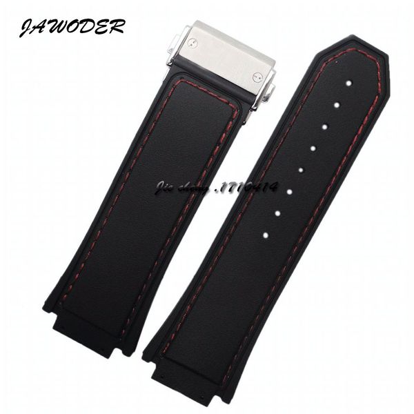 jawoder watchband 30 x19mm men red stitched black silicone rubber watch band strap stainless steel deployment buckle for hub big bang, Black;brown
jawoder watchband 30 x19mm men red stitched black silicone rubber watch band strap stainless steel deployment buckle for hub big bang, Black;brown