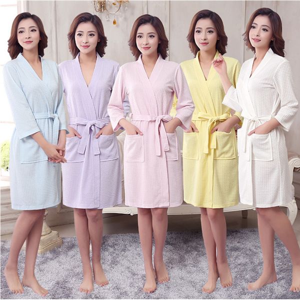 wholesale- bath robe dressing gown men women solid cotton waffle sleep bathrobe nightgowns robes, Black;red
wholesale- bath robe dressing gown men women solid cotton waffle sleep bathrobe nightgowns robes, Black;red
