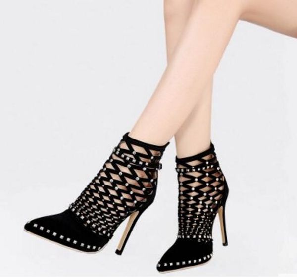 2017 women sandals boots thin heel cuts out boots point toe spike stud booties fretwork party shoes women thin heel dress shoe mujer boats, Black
2017 women sandals boots thin heel cuts out boots point toe spike stud booties fretwork party shoes women thin heel dress shoe mujer boats, Black