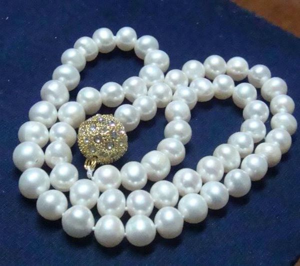 charming8-9mm real natural white akoya cultured pearl magnet clasp necklace 18", Silver
charming8-9mm real natural white akoya cultured pearl magnet clasp necklace 18", Silver