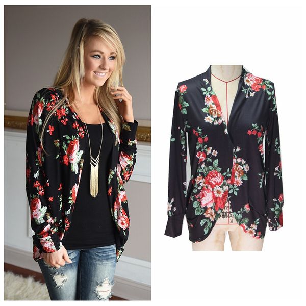 women's sweaters wholesale- floral cardigans open stitch thin sweater rose print jumper knitwear long knitting casual tricot c6917, White;black
women's sweaters wholesale- floral cardigans open stitch thin sweater rose print jumper knitwear long knitting casual tricot c6917, White;black