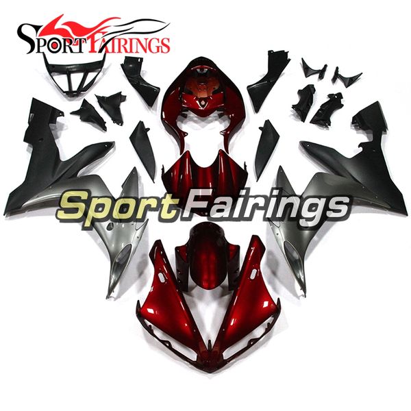 complete motorcycle red grey black matte new fairings for yamaha yzf1000 r1 2004 2006 injection abs fairings motorcycle bodywork cowlings